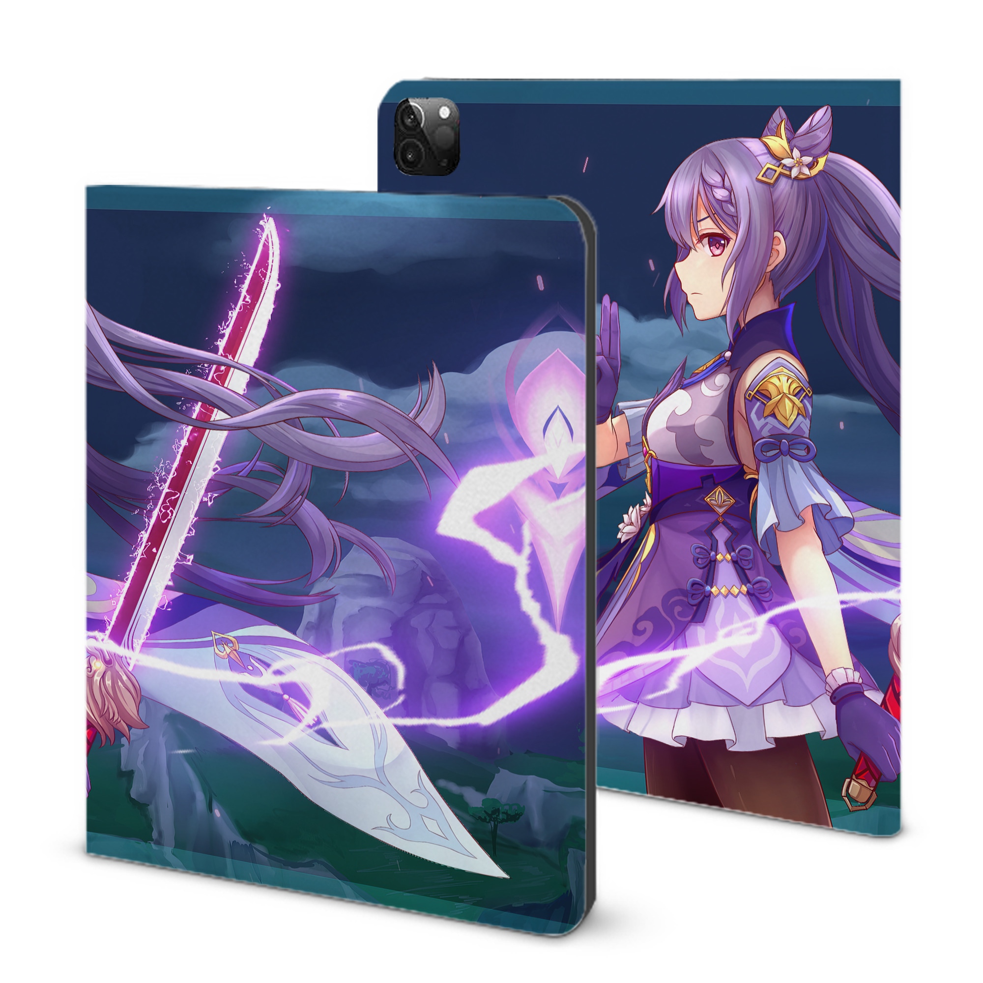 げんし神 genshin IPadケース ペンホルダー付き ブックスタイルデザイン